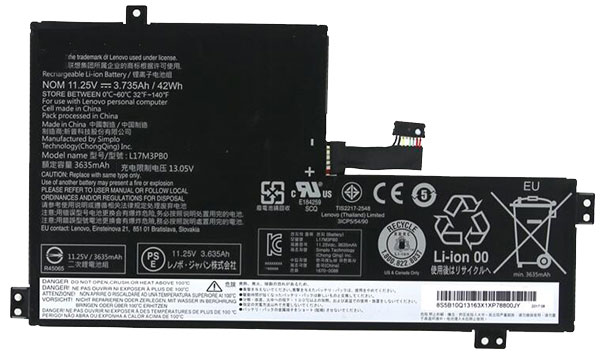 Laptop Accu Verenigbaar voor lenovo L17C3PG0
