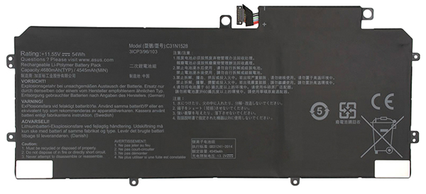 Laptop Accu Verenigbaar voor ASUS ZenBook-Flip-UX360CA
